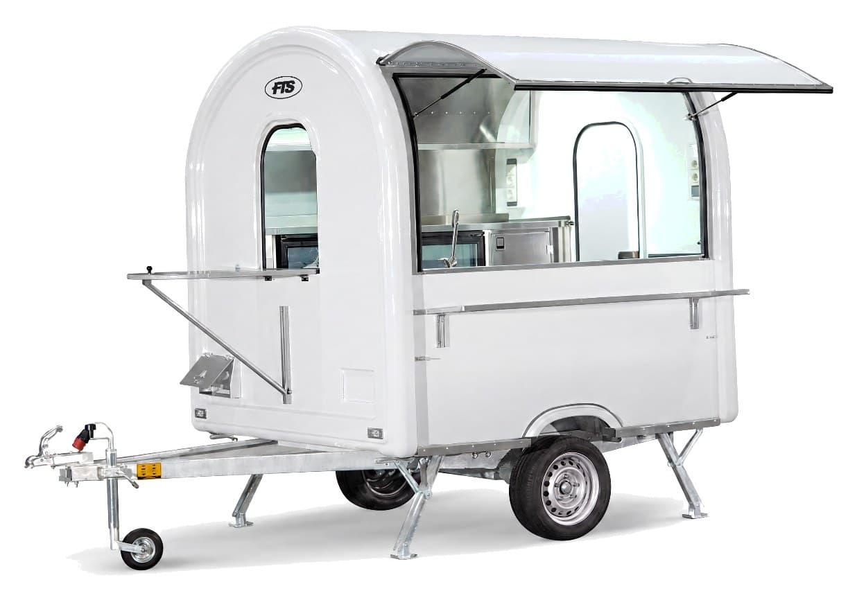 White Barista coffee trailer and mobile bar