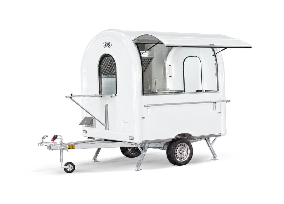 Location de food truck : remorque Chef+ blanche