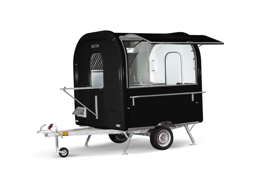 Location de food truck : remorque Chef+ noire