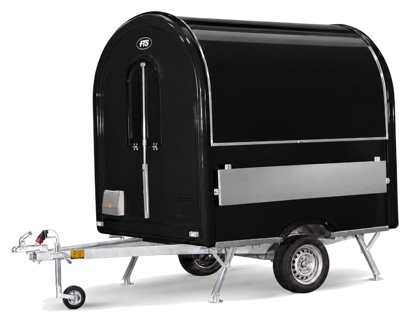 Food-Truck-Anhänger AIR 220 in Schwarz, 750 kg zulässiges Gesamtgewicht, Führerschein Klasse B
