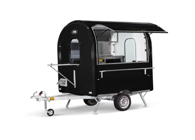 Remorque food truck L’Essentiel noire, format AIR 220