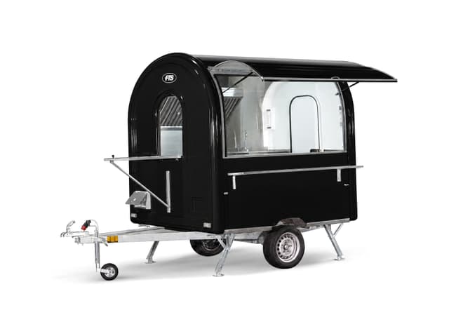 Food-Truck-Anhänger Chef+ in Schwarz, Format AIR 220