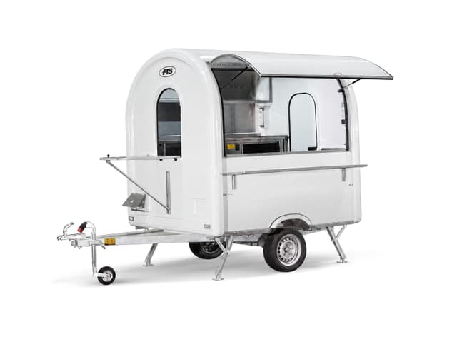 Food-Truck-Anhänger L’Essentiel in Weiß, Format AIR 220