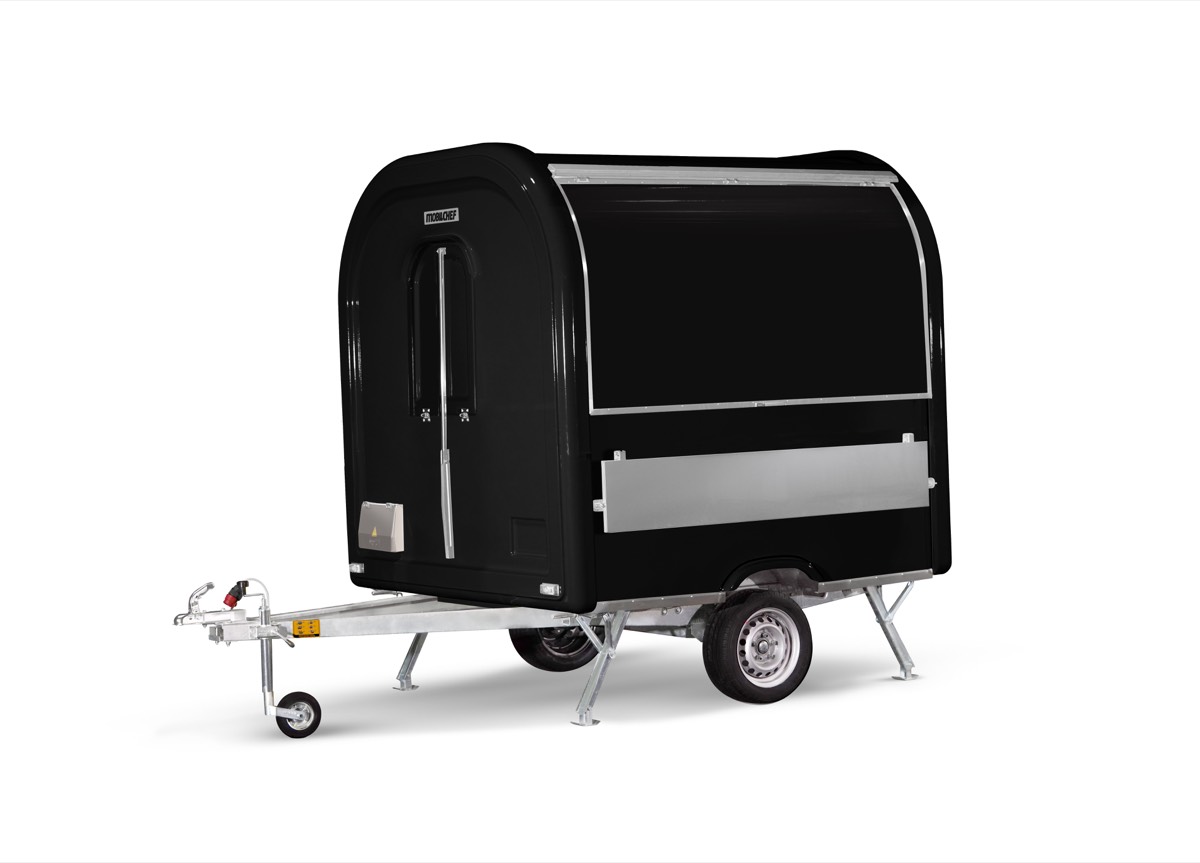 Remorque food truck AIR 220 noire, fermée