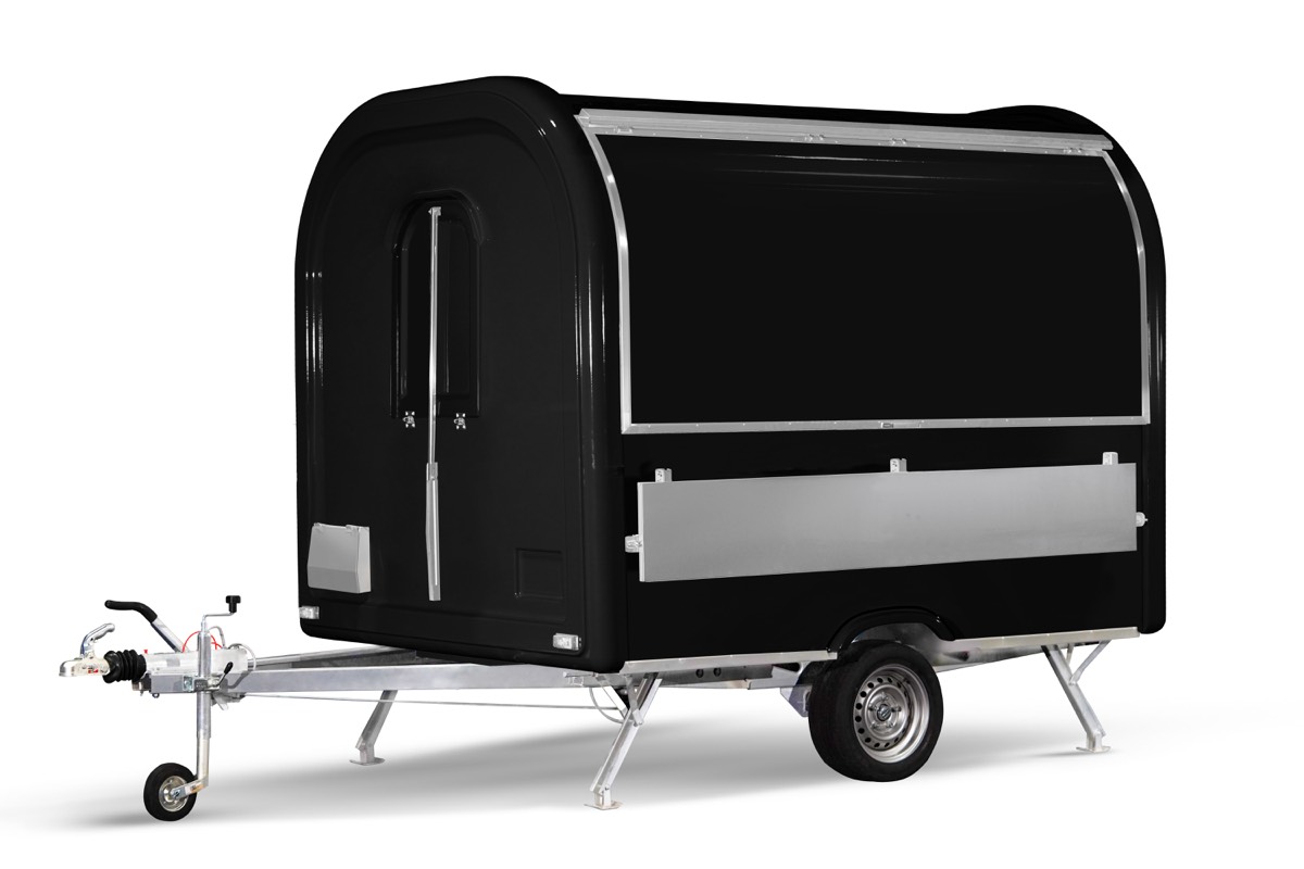 Remorque food truck BOLD 275 noire, fermée