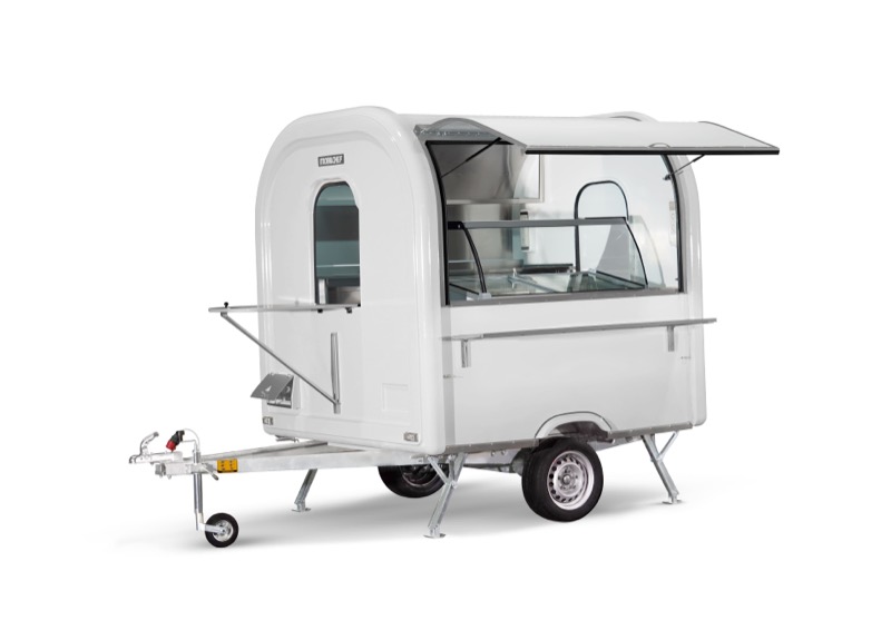 La remorque Frost de Food Truck Store, vue de trois quarts
