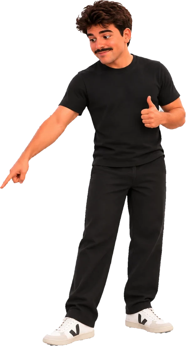Romain, fondateur de Food Truck Store, montre la section du doigt